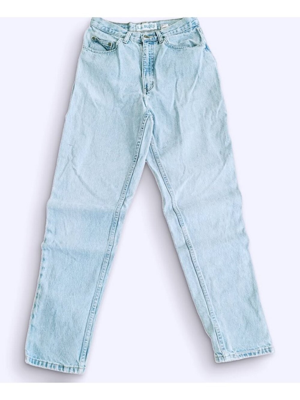 LA Blues Straight Denim Jeans Vintage 90s Ice Blue Jeans(S)
